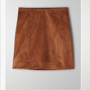 Perfect condition Babaton vegan suede mini skirt